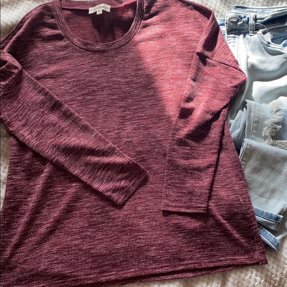Burgundy long sleeve